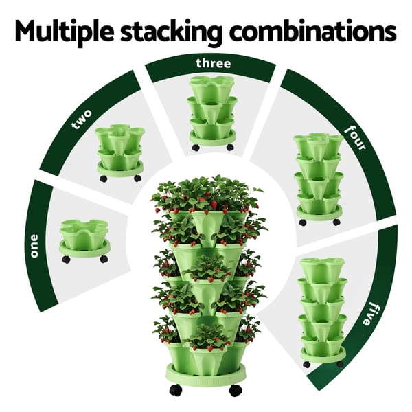 5-Tier Vertical Planter - Lime Green