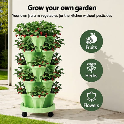 5-Tier Vertical Planter - Lime Green