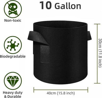 Barry's Backyard Premium 38L Fabric Grow Bags – 12 Pack