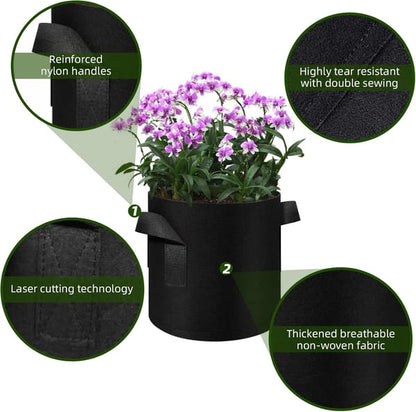 Barry's Backyard Premium 38L Fabric Grow Bags – 12 Pack